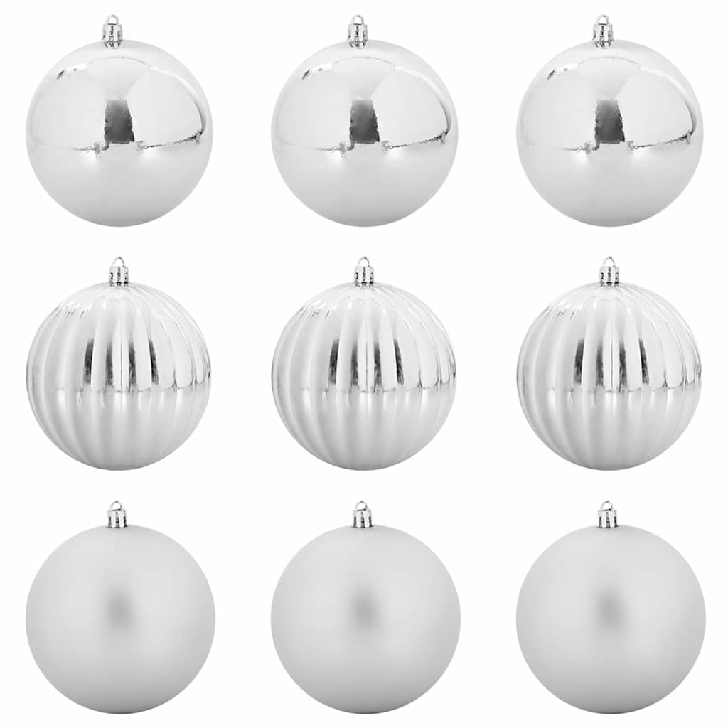 Christmas Bauble Set 9 pcs Silver